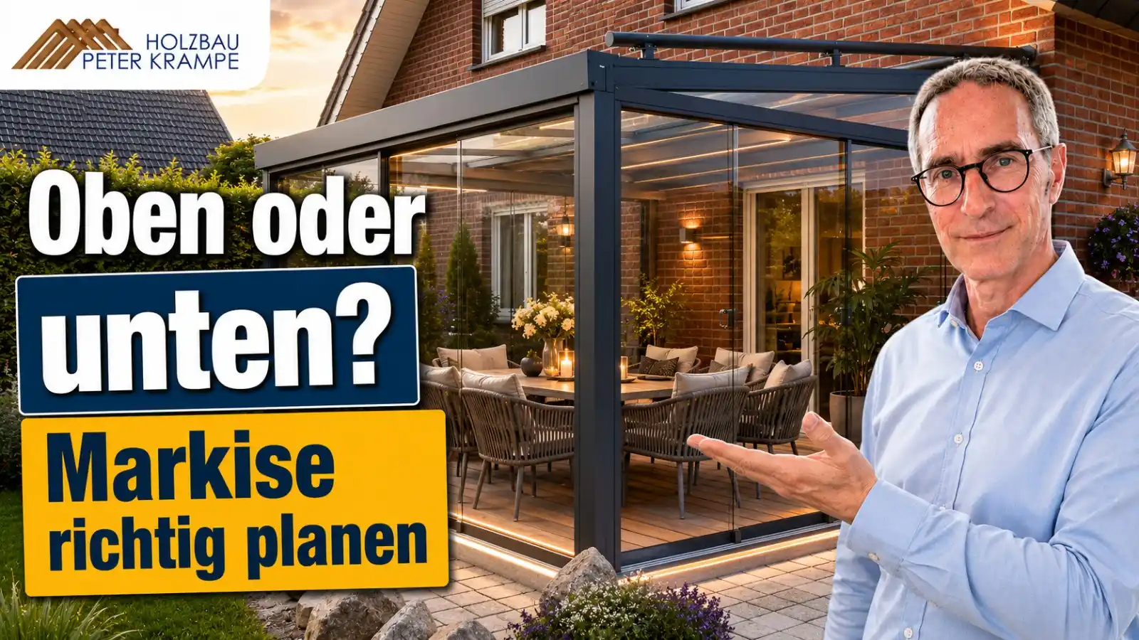 Senkrechtmarkise oder Glas-Seitenteile?